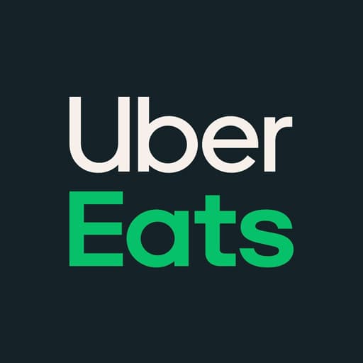Logo de Uber Eats para pedir hamburguesas gourmet a domicilio en Santiago de Compostela